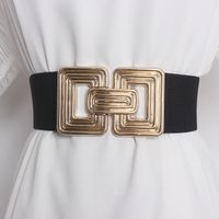 Elegant Lady Solid Color Metal Women's Woven Belts main image 4