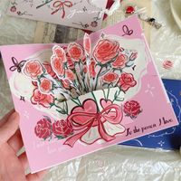 Valentine's Day Pastoral Rose Paper Party Festival Card main image 3