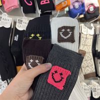 Women's Simple Style Smiley Face Cotton Crew Socks A Pair main image 5