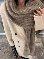Women's Basic Simple Style Solid Color Knit Scarf main image 2