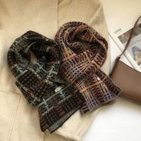 Women's Retro Lattice Knit Scarf main image 4