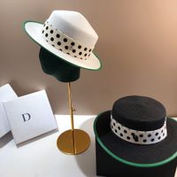 Women's Pastoral Simple Style Polka Dots Straps Big Eaves Straw Hat main image 3