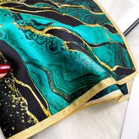 Women's Elegant Color Block Silk Printing Silk Scarf main image 2
