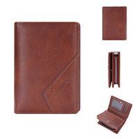 Men's Solid Color Pu Leather Zipper Wallets main image 2