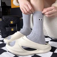 Women's Sports Solid Color Cotton Crew Socks A Pair sku image 6