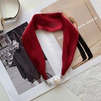 Women's Simple Style Color Block Polyester Silk Scarf sku image 4