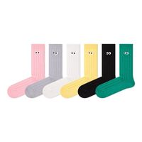 Women's Sports Solid Color Cotton Crew Socks A Pair main image 2