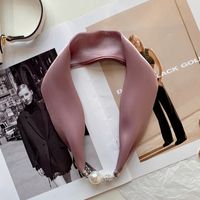 Women's Simple Style Color Block Polyester Silk Scarf sku image 3