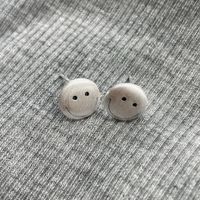 1 Pair Simple Style Smiley Face Enamel Sterling Silver Ear Studs main image 4