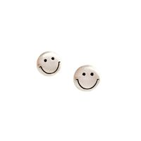 1 Pair Simple Style Smiley Face Enamel Sterling Silver Ear Studs main image 2