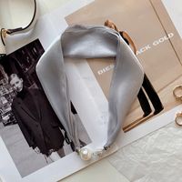 Women's Simple Style Color Block Polyester Silk Scarf sku image 5