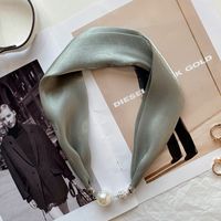 Women's Simple Style Color Block Polyester Silk Scarf sku image 2