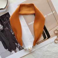 Women's Simple Style Color Block Polyester Silk Scarf sku image 6