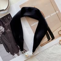Women's Simple Style Color Block Polyester Silk Scarf sku image 1