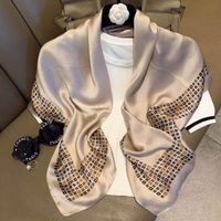 Women's Classic Style Commute Color Block Polyester Printing Scarf sku image 2