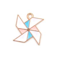 1 Piece Simple Style Clouds Rainbow Windmill Zinc Alloy Enamel Jewelry Accessories main image 5