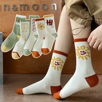 Men's Pastoral Simple Style Color Block Cotton Crew Socks A Pair main image 1