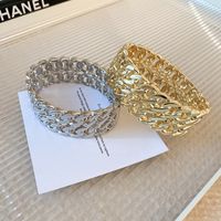 Exaggerated Luxurious Solid Color Alloy Chain Women's Bangle main image 1