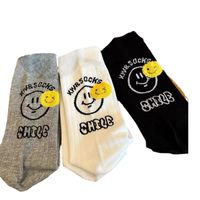 Unisex Cute Letter Smiley Face Cotton Crew Socks A Pair main image 3