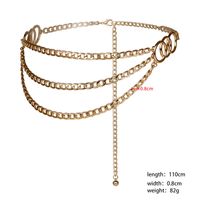 Lady Romantic Streetwear Solid Color Alloy Layered Women's Chain Belts main image 2