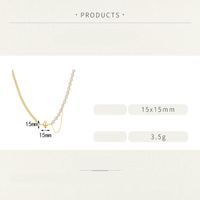 Ig Style Commute Color Block Alloy Freshwater Pearl Copper Polishing Plating Inlay Zircon Gold Plated Pendant Necklace main image 10
