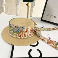 Unisex Vintage Style Solid Color Flat Eaves Straw Hat main image 2