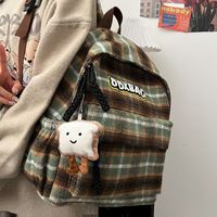 Plaid Casual Daily Women's Backpack sku image 2