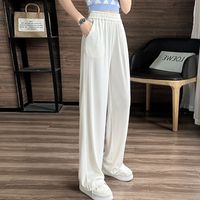 Women's Daily Preppy Style Simple Style Solid Color Full Length Straight Pants main image 3