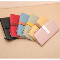 Women's Color Block Pu Leather Flip Cover Wallets main image 1