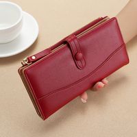 Women's Solid Color Pu Leather Flip Cover Wallets sku image 3