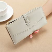 Women's Solid Color Pu Leather Flip Cover Wallets sku image 2