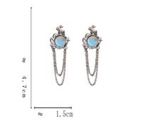 1 Pair Sweet Rabbit Round Plating Alloy Glass Drop Earrings main image 2