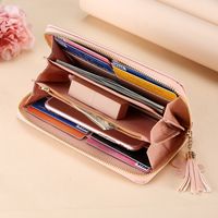 Women's Letter Solid Color Pu Leather Zipper Wallets main image 4