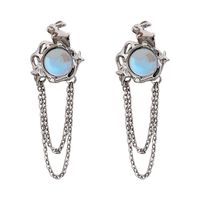 1 Pair Sweet Rabbit Round Plating Alloy Glass Drop Earrings main image 4