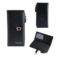 Women's Solid Color Pu Leather Hidden Buckle Wallets main image 4