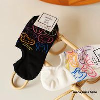 Women's Sweet Smiley Face Cotton Ankle Socks A Pair main image 3