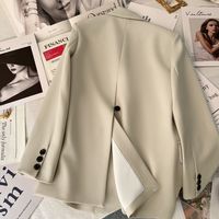 Women's Coat Long Sleeve Blazers Pocket Elegant Simple Style Solid Color main image 4