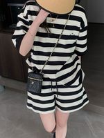 Daily Women's Casual Stripe Polyester Shorts Sets Shorts Sets main image 3