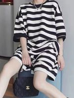 Daily Women's Casual Stripe Polyester Shorts Sets Shorts Sets main image 5