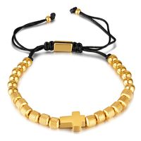 Wholesale Jewelry Hip-Hop Cross Stainless Steel Patchwork Bracelets sku image 1