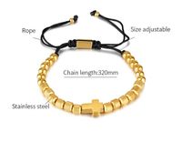 Wholesale Jewelry Hip-Hop Cross Stainless Steel Patchwork Bracelets main image 2