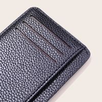 Men's Solid Color Pu Leather Open Card Holder main image 10