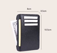 Men's Solid Color Pu Leather Open Card Holder main image 6