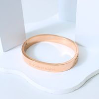 Hip-hop Simple Style Solid Color Titanium Steel Plating 18k Gold Plated Bangle main image 9