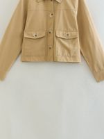Women's Casual Simple Style Solid Color Coat Casual Jacket main image 5