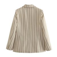 Women's Coat Long Sleeve Blazers Casual Simple Style Stripe main image 5