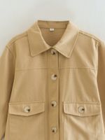 Women's Casual Simple Style Solid Color Coat Casual Jacket main image 4