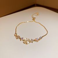 Elegant Lady Flower Copper Inlay Zircon Bracelets sku image 36