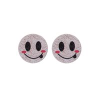 1 Pair Cute Simple Style Commute Oil Painting Bottle Apple Lacquer Painting Wood Ear Studs sku image 8