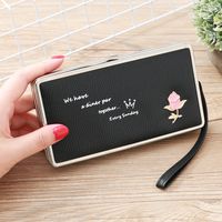 Fashion Lychee Pattern Long Multifunctional Embroidered Portable Wallet Wholesale sku image 1